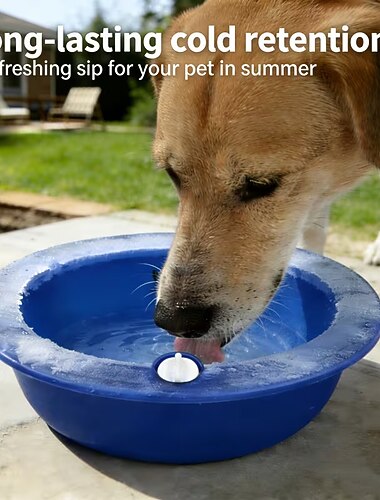  Ciotola per il ghiaccio riutilizzabile per animali domestici: un accessorio indispensabile per rinfrescare i vostri amici a quattro zampe durante l'estate. Mantiene l'acqua fresca per ore. Ideale per
