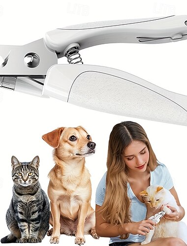  Professionele, lichte nagelknipper voor honden met USB-oplaadfunctie, veilige, ergonomische handgreep, nageltrimmer voor huisdieren, trimschaar.
