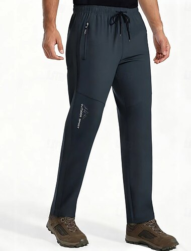  Homens Calças Calças Táticas Calça casual Calças de Trilha calças ao ar livre Com Cordão Bolsos Côr Sólida Prova-de-Água Secagem Rápida Diário Ao ar livre Feriado Roupa de rua à moda Azul Preto Sem