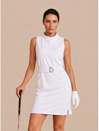  weißes ärmelloses Damenkleid, Damenbekleidung, Outfits, Kleidung