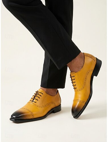  scarpe derby da uomo in pelle marrone – design di alta qualità con dettagli traforati, ideali per matrimoni, eventi aziendali ed eventi speciali