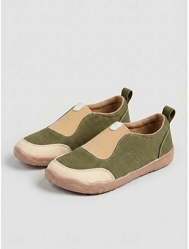  Γυναικεία κόκκινα sneakers από καμβά - ελαφριά casual παπούτσια με χρωματικές αποχρώσεις, φαρδιά αντιολισθητικά παπούτσια για άνεση όλη μέρα, περπάτημα &ταξίδι
