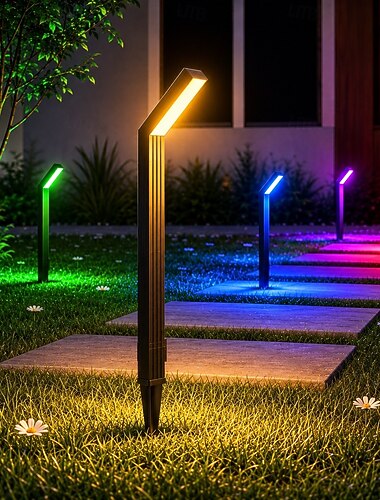  Lampe solaire LED RGB extérieure pour allée, jardin, terrasse, patio, etc. (1 pièce) - Étanche IP65 - Idéale pour éclairer les chemins, allées, terrasses et autres espaces verts.