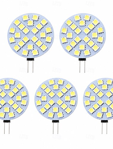  g4 LED 電球 DC 12V 調光可能 1W/1.5W/2W/3W、10W-30W ハロゲン相当、3000K 温白色/6000K 昼光色、180° ビーム角 (5 個)