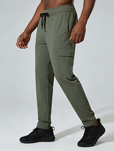  Damen Jogginghosen Cargo-Caprihose Kordelzug Tasche Hohe Taille Unterteile Fitnessstudio Athleisure Trainieren Frühling Herbst Schnelltrocknend Atmungsaktiv Fitnesstraining Outdoor sportlich Normale