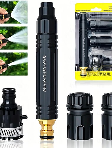  1/2 juego de pistola de agua de alta presión para lavado de autos en casa, nueva pistola de lavado de alta presión resistente, boquilla de agua de alta presión ajustable para lavado de autos para