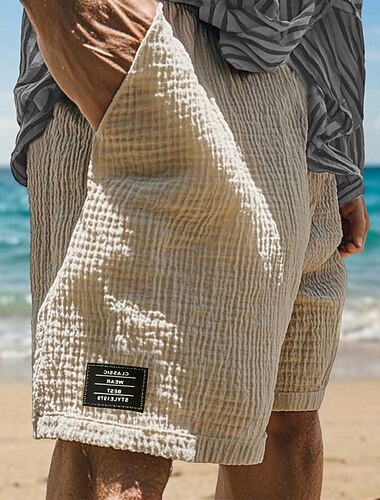  Per uomo Shorts Pantaloncini Estivi Shorts da Spiaggia Pantaloncini casual Coulisse Elastico in vita Semplice Comodità Traspirante Lunghezza al ginocchio Quotidiano All'aperto Spiaggia Vacanza Moda
