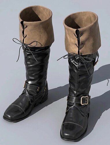 Retro vintage Middeleeuws Renaissance Schoenen Laarzen Piraat Viking Elf Kostuum Voor heren Viking Fantasie Halloween Carnaval Prestatie Feest LARP Volwassenen Schoenen