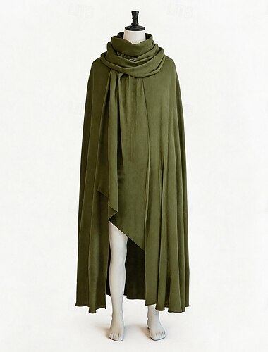  Retro Vintage Medieval Renascentista Longo Capa Bruxa Cavalheiro Feiticeiro Ranger Fantasia Fantasia Dia Das Bruxas Carnaval feira renascentista LARP Adulto Capa