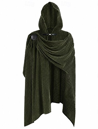  Retro Vintage Mittelalterlich Renaissance Umhang Ritter Ranger Kostüm Herren Halloween Karneval Party Renaissance-Messe Retro-Mottoparty Erwachsene Umhang Ganzjahres