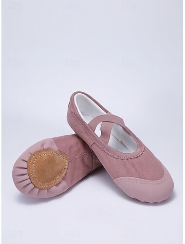  Sapatilhas de ballet infantis e femininas para prática de ballet - sapatilhas de dança em lona macia para aulas de ballet, ginástica e dança.