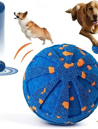  Brinquedo interativo para cães - material durável, 3 modos de jogo, movimento automático, quique e rotação, brinquedo para cães entediados, bola interativa para cães de grande, médio e pequeno porte.