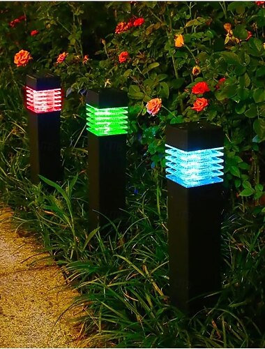  Outdoor-LED-Rasenlampe, IP65, wasserdicht, für den Außenbereich, Gartenpfosten, Pollerleuchte, Säulenlampe, Aluminium, Weg, Auffahrt, Boden, Rasen, Landschaftsbeleuchtung, Plug-in-Lichter, Villa, Hof,