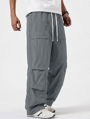  Per uomo Pantaloni Pantaloni casual Pantaloni Larghi Pantaloni da paracadute Pantaloni ad asciugatura rapida Coulisse 2 in 1 Multi-tasche Semplice Traspirante Lunghezza intera Casuale Quotidiano