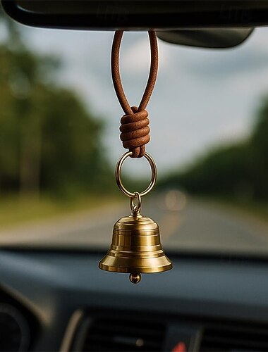  Sino vintage para pendurar com argola resistente, sino rústico grande para jantar, sino para pendurar no carro, sino de Natal, sino de metal para varanda, para decoração de casa, pequeno sino