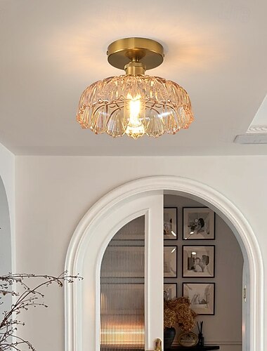  24 cm تصميم الجزيرة أضواء السقف معدن عتيق 110-120V 220-240V