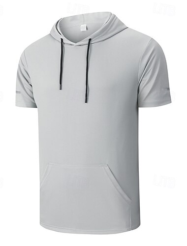  Herr Solid färg T-shirt för jogging Träningsskjorta Sommar Vår Kortärmad Snabb tork Lättvikt Fuktabsorberande Gymträning Aktiv träning Träning Blå Svart Vit Sportkläder Sportkläder