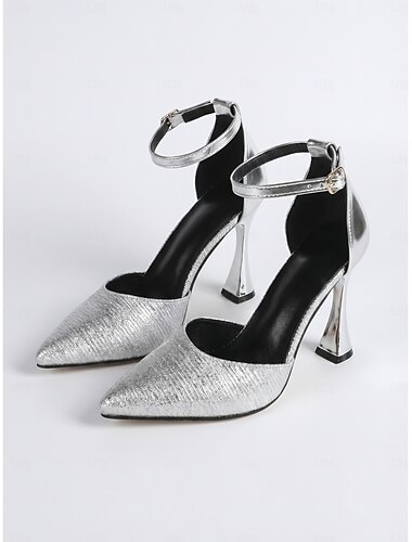  Escarpins dorés à talons hauts pour femmes - élégants escarpins à bout pointu pour les soirées et les occasions spéciales