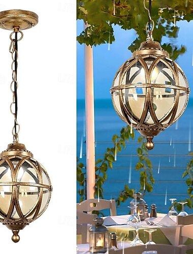  18 cm Design di Lanterna a Sospensione Lampada a sospensione Metallo Vetro Vintage Stile Nordico 110-240 V
