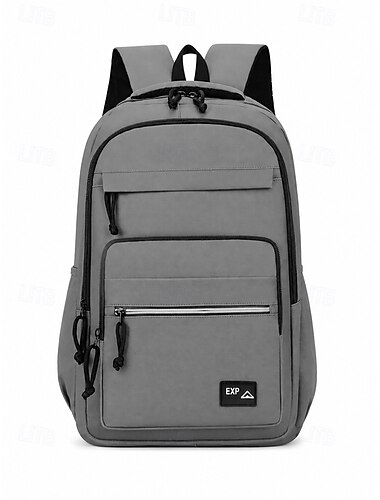  Zaino da uomo in nylon impermeabile, borsa per laptop di grande capacità con scomparti multipli e tracolla, zaino da viaggio per università, scuola superiore, pendolarismo lavorativo, uso quotidiano