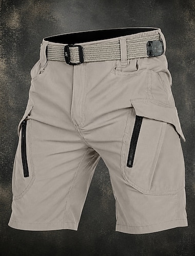  Per uomo Pantaloncini cargo leggeri Vita comoda Carico tattico Shorts Asciugatura Rapida Multi-tasche Semplice Lunghezza al ginocchio Casuale All'aperto Abbigliamento casual alla moda Moda Streetwear