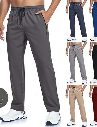  Herren Hose Freizeithose Sommerhose Wanderhose Schnelltrocknende Hose Kordelzug Tasche Elastischer Bund Einfach Wasserdicht Atmungsaktiv Lässig Täglich Outdoor Mode Klassicher Stil Blau Khaki
