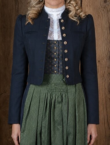 Oktoberfest Jakna Trachten Blazer Szobalány bajor Német Meadows Női Farsang Sörfesztivál Hagyományos stílusú ruha Felső