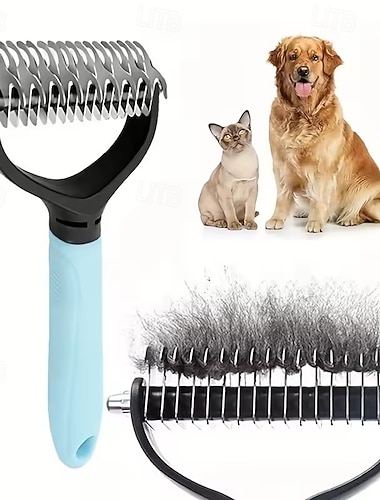  2 st nya professionella hårborttagningskam för katter, borste för hund, putsningsverktyg för valp, hårborttagningstrimmer för husdjur, pälsklippningskammar