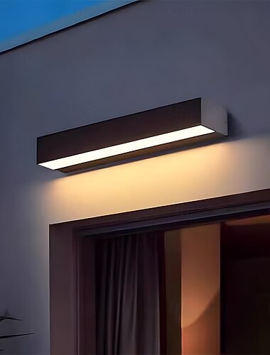  Luminária de parede externa, arandela para varanda/terraço, em alumínio, à prova d'água IP65, 110-240 V