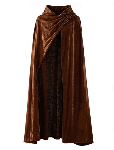  Retro Vintage Medieval Renascentista Longo Capa manto com capuz Cavalheiro Ranger Fantasia Dia Das Bruxas Carnaval feira renascentista LARP Adulto Capa