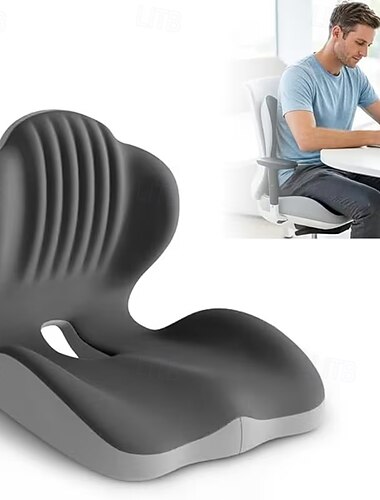  ergonomisk sittdyna i minnesskum med stöd för ländrygg och rygg, kontorsstolsdyna, palldyna, bilsätesdyna, lindrar ryggsmärtor, minskar tryck, perfekt present till föräldrar och vänner