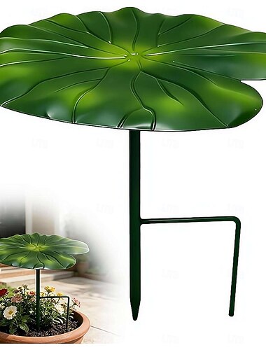  Guarda-sol impermeável em formato de folha de lírio-d'água, ideal para plantas em vasos ao ar livre. Com 21 cm de diâmetro, este guarda-sol em formato de folha de lírio-d'água é perfeito para plantas