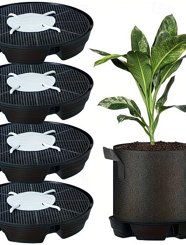  4 kpl mädäntymisenestoainetta sisältävä juurialusta, kukkaruukun pohja pehmustettu tuuletuksella ja hengittävyydellä, automaattinen vedenimeytysalusta köydellä ja tiivisteellä varustetulla veden