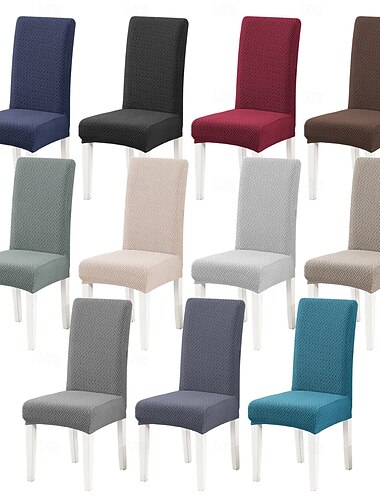  Housse de chaise de salle à manger en sergé résistant, housse extensible robuste en spandex pour la maison & hôtel