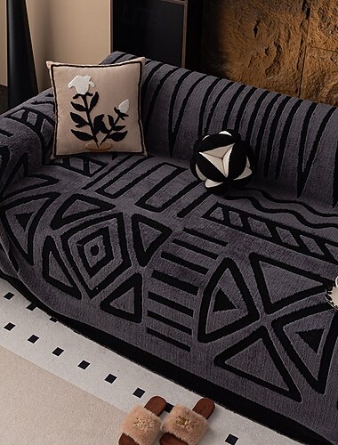  Luxuriöser Plüschsofabezug – dicke Sofadecke aus Kunstfell – Rundumschutz für Ihre Möbel im Herbst & Winter