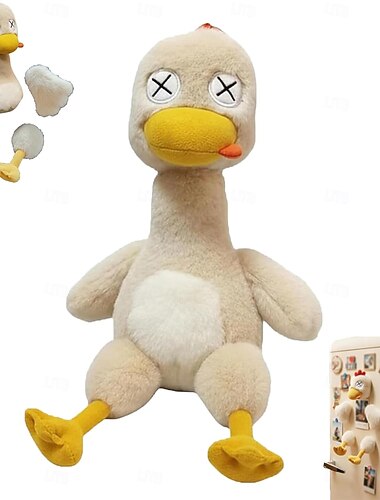  Divertente peluche a forma di anatra magnetica, anatra di peluche smontabile e rimontabile, regalo scherzoso e originale per gli amici. &famiglia, giocattolo antistress creativo e decorazione per la