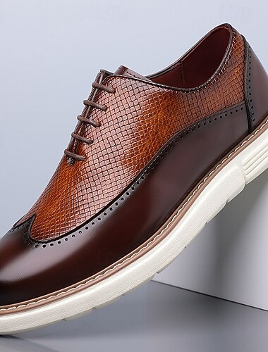  Herensneakers met vleugelneus in beige en olijfgroen, veterschoenen, casual brogue-stijl, lichtgewicht herenschoenen voor zakelijke casual gelegenheden, reizen, dagelijks gebruik en een stijlvolle weekendlook.