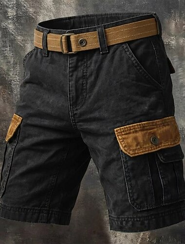  Ανδρικά Σορτς φορτίου Σορτσάκια Casual σορτς Pantaloni Scurți de Drumeție Πολλαπλή τσέπη Ισιο πόδι Συνδυασμός Χρωμάτων Σκέτο Φοριέται Ύγρανση Μήκος γόνατος Causal Καθημερινά ΕΞΩΤΕΡΙΚΟΥ ΧΩΡΟΥ