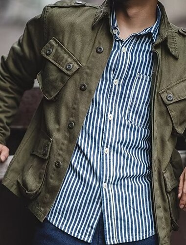  Hombre Camisa para exteriores Camisa para senderismo Camisa militar táctica Manga Larga Cuello Vuelto Abrigos Camisas Camiseta Al aire libre Resistente al Viento Multi bolsillo Anti-desgarros