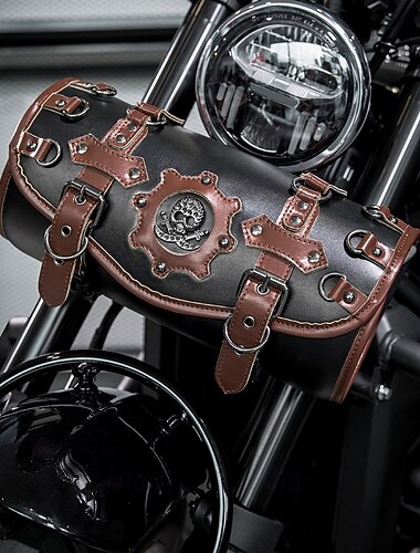  Western Retrò Vintage Punk & Gotico Borsa per forchette Borsa da moto Cavalieri Teschio Rinascita occidentale Costume Unisex Halloween Carnevale Borsa per forchette