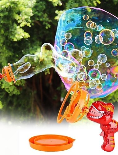  Macchina spara bolle di sapone a forma di dinosauro per bambini, soffiatore di bolle gigante a forma di T-Rex con effetto bolla dentro la bolla, macchina per bolle automatica portatile per i più