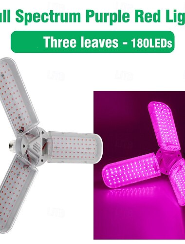  Lámpara de cultivo plegable de espectro completo con luz solar, e27, para invernadero, sistema de cultivo hidropónico, fitolámpara para plantas, hortalizas y flores, 85-265 V.