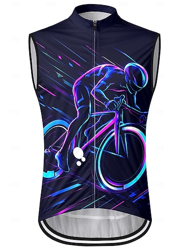  Masculino Colete para Ciclismo Camisa para Ciclismo Moto Sem Manga Moto Colete Camisa / Roupas Para Esporte Blusas com 3 bolsos traseiros Secagem Rápida Bolso Traseiro Pavio Humido Respirável Esportes