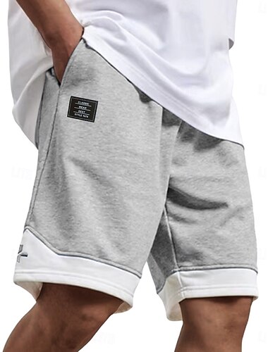  Herr Aktiva shorts Svett shorts Shorts Sommarshorts Casual shorts Snörning Elastisk midja Färgblock Slät Enfärgat Komfort Knelängd Dagligen Utomhus Streetwear Sport Streetwear Blå Rodnande Rosa