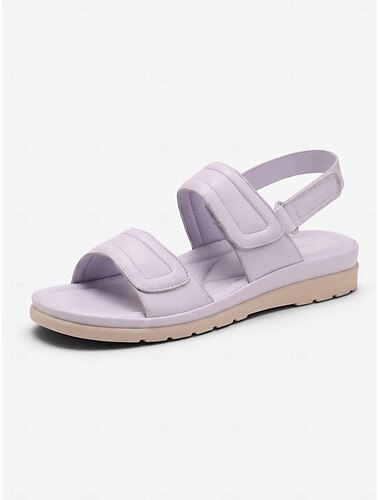  Paarse comfortabele sandalen voor dames met voetboogondersteuning - lichtgewicht, comfortabele sandalen met verstelbare bandjes voor de hele dag, ideaal om te wandelen of te reizen. &vrijetijdskleding