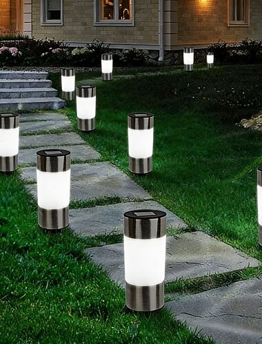  3/6 stuks solar gazon- en grondpaalverlichting, waterdichte solar padverlichting voor villa, park, tuin, wandelpad, gazon en landschapsdecoratie