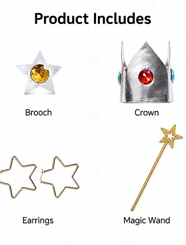  Kit di accessori per costume da principessa magica per bambine - perfetto per il compleanno &set regalo di Halloween