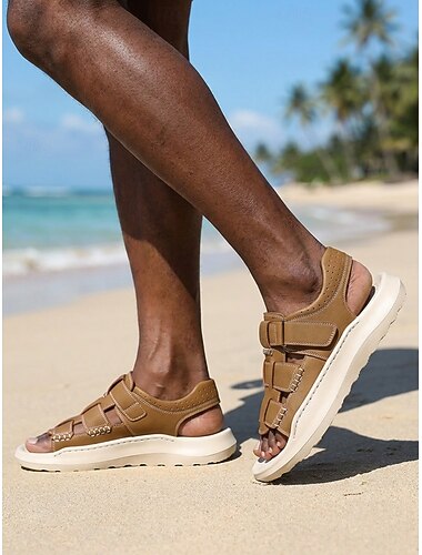  Sandali sportivi da uomo regolabili, comodi da passeggio, calzature estive leggere per vacanze al mare, viaggi in resort, tempo libero in riva al mare e per le giornate calde.