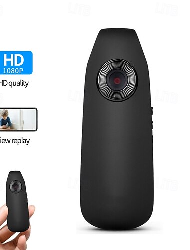  1080p mini kroppskamera, lite wifi-sikkerhetskamera med telefonappvisning &avspilling, bærbart og bærbart lommekamera for hjemmesikkerhet, barnepikekamera for utendørs bruk &innendørs videoopptak,