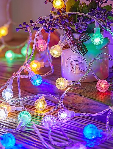  LED-Solar-Lichterkette für den Außenbereich, Kristallkugellichter mit 8 Modi, wasserdichte Solar-Weihnachtsbeleuchtung für Garten, Bäume, Terrasse, Partys und Weihnachtsdekorationen
